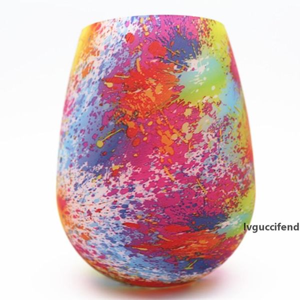 

12oz silicone wine tumbler bohemia national bubble water bottle outdoor party beer cups whiskey drinking cup a02