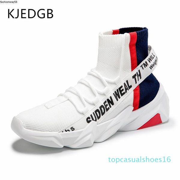 

high chunky kjedgb 2020 men fashion casual shoes breathable men sock shoes walking platform sneakers man t16, Black
