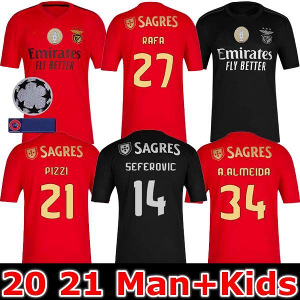 20 21 Sl Benfica Soccer Jerseys Home Away 2020 2021 Rafa Jota Pizzi Grimaldo RaÂºben T Seferovic Vinacius Men Kids Kit Football Shirt Uniforms Black Yellow Buy At The Price Of 18 84
