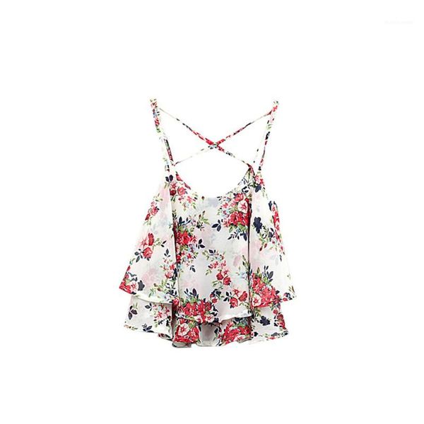 

unerwear camisole floral tanks womens designer o neck vest womens summer female casual contrast color, Black;white