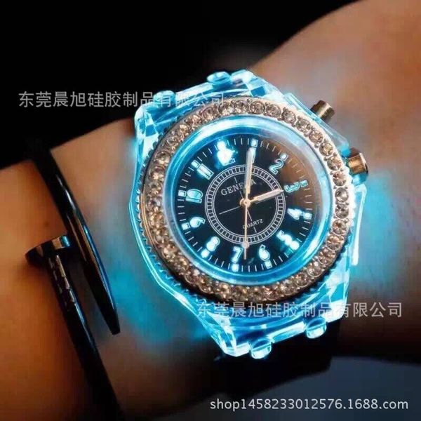 

silicone luminous silicone watch luminous watch, Blue