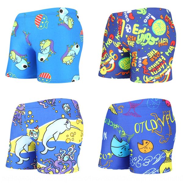 

2020 40-90 jin men's boxer swimming trunks small middle school children's spring swimming trunks yk4810, Black