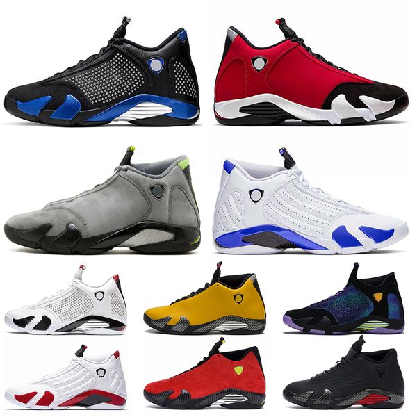 

luxury black blue 14 gym red jumpman 14 14s mens trainers basketball shoes retro graphite grey hyper royal doernbecher athletic men sneakers, White;red
