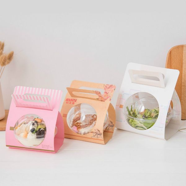 

20pcs white/blue/pink protable gift boxes baking decoration packaging party boxes favors cake dessert box