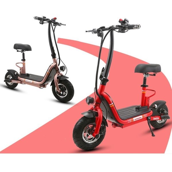 

mini folding electric bicycle 2 wheels electric bicycle 22 inch 48v foldable smart electric scooter for women adults, Silver;blue