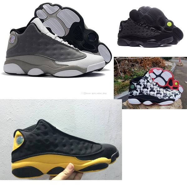 

2019 new release jumpman 13 atmosphere grey graffiti mens basketball shoes 13s grey white sports designer athletic shoes 40-47, White;red