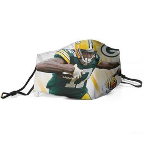 

женщины мужчина маска пыль маски муфельного давант адамс грин-бей-packers-игрок poster напечатанного с регулируемой ear hook mas, Silver