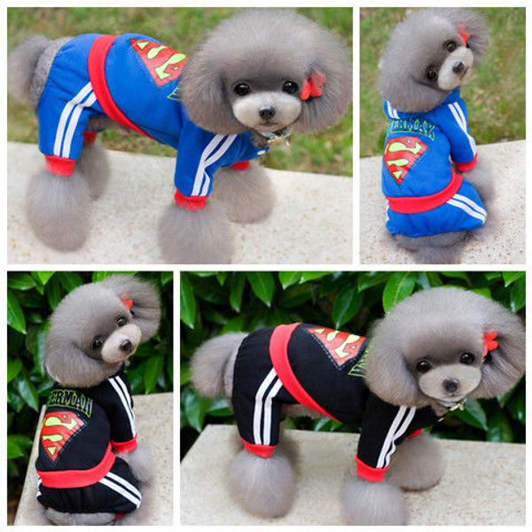 

dog clothes autumn and winter superman teddy bear vip bomei golden retriever samo large and small dog four-legged sweater