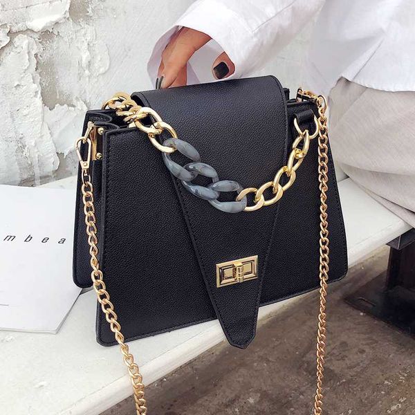 

fashion chain designer women pu leather small handbags casual solid color lady's bag shoulder messenger small bag