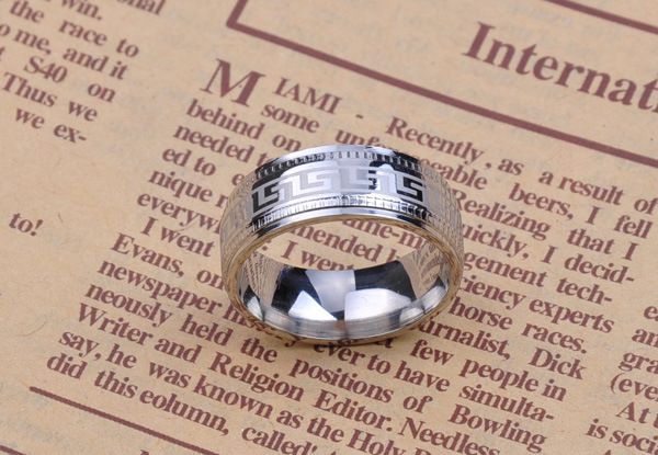 

2020 designer accessories simple black great wall rotating men's male titanium ring 316l stainless steel ring accessories simple black, Silver