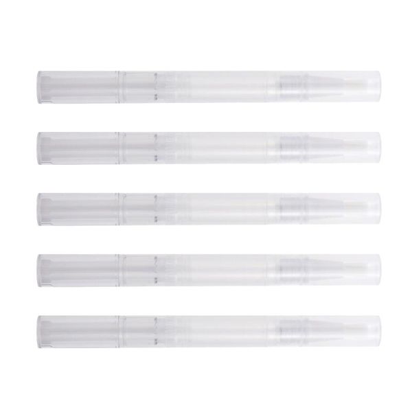 

12pcs transparent empty nail oil twist pen cosmetic container lip gloss brush applicators liquid tube transfer pipettes (no.1, 3