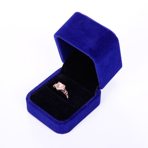 Personalizzato romantico dolce lusso piccolo velluto anello di fidanzamento scatola anello JEWELRI BOX portagioie