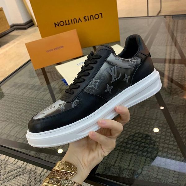 

2020r limited edition luxury design leather printed sneakers fashion wild mens casual shoes mens banquet shoes size: 38-451, Black