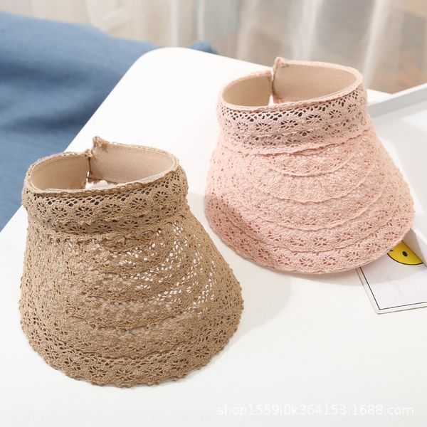 

empty women's summer fashion hollow sun hat outdoor outdoor sports lace sports lace sun hat, Blue;gray