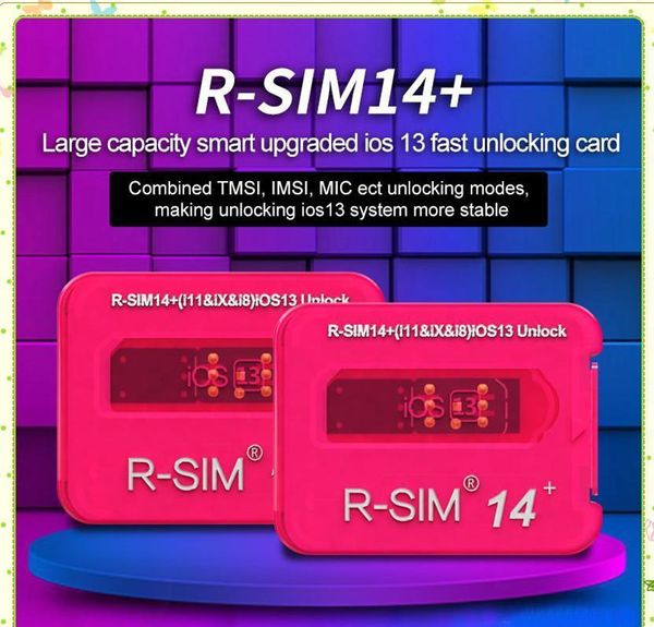 

rsim14+ rsim 14 unlock card r-sim 14+ large capacity smart upgraded ios13 system quick unlocking card for iphone 11 pro max x xs 8 pl yafpwz