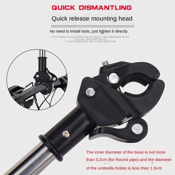 

quick electric bicycle bicycle dismounting electric vehicle sunshade umbrella stand baby cart mountain bike umbrella support stand, Silver
