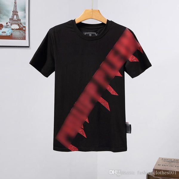 

mens designer t shirts mens skull t-shirt printing t shirt tees fashion bags phillip plain phillip plain pp yy72, Black;brown
