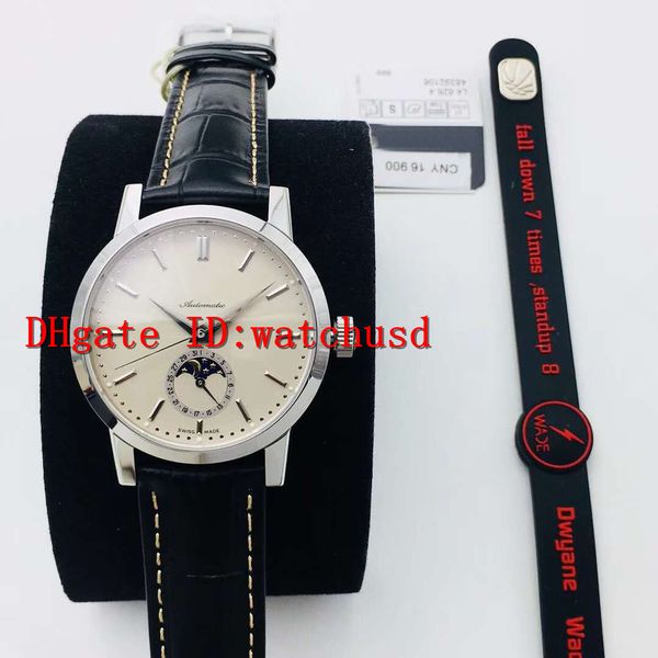 

lg factory l4.826.4.92.2 wristwatches stainless steel luxury watch moon phase watches sapphire waterproof swiss 2824-2 automatic mechanical, Slivery;brown