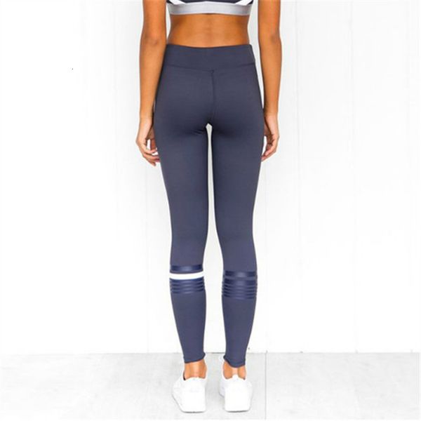 

2020 striped print patchwork high waist sportswear butt leggings women workout capris yogaing gyms active leggings, Black