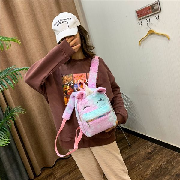 

cute plush small bag backpack fashionable korean children's travel leisure backpack western style mini kindergarten small bag