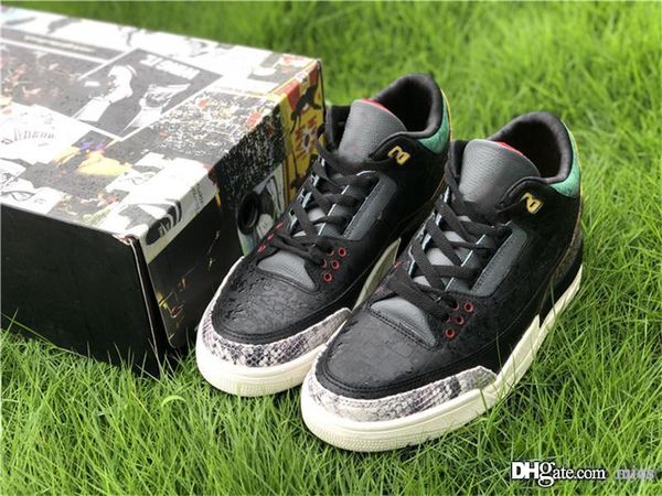 

2020 authentic air 3 se animal instinct 2.0 black white gorge green zoo snake crocodile basketball shoes trainers sports with original box