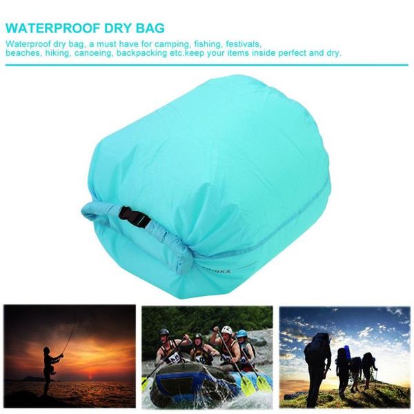 

3 pcs/set portable 8l 40l 70l waterproof dry bag sack storage pouch bag for camping hiking trekking boating use