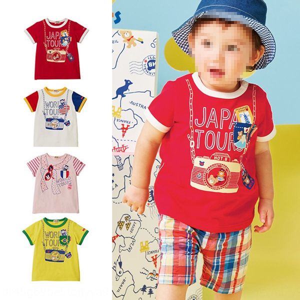

mziln 2020 new children children's t-shirt children's clothings clothing cool fabric t-shirt short sleeve new collection cartoon p, Blue