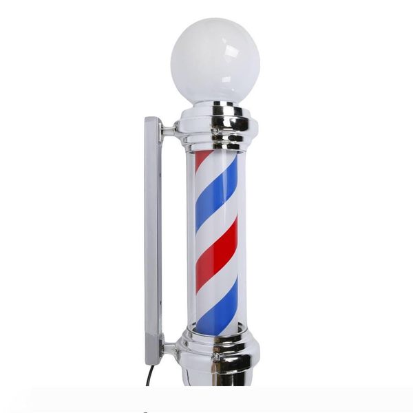 

led advisement lamp 32" m338d rotating barber pole light led light us plug red & blue & white