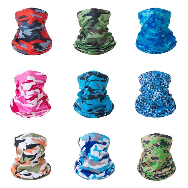 

multifunctional seamless magic mask face scarf halloween party bicycle cs ski headwear half face bandana cosplay mask camouflage co#389#989, Black