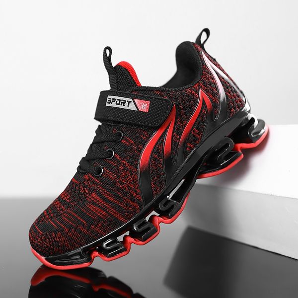 

blade mesh breathable single male baby running sneakers children's children's shoes new pupil sports shoes, Black
