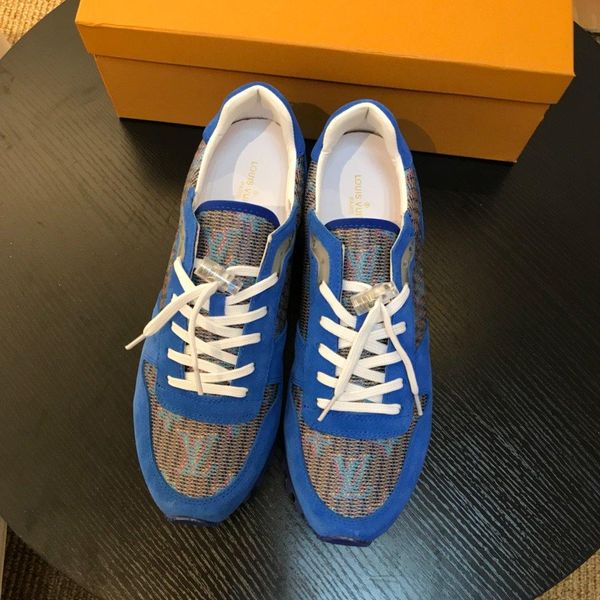 

fashion luxury men casual shoes leather mens lace-up sneakers breathable mens runner sneaker tennis shoes with box packaking 12, Black