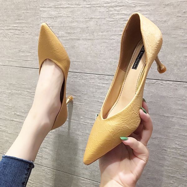 

2020 new women glitter leather 5cm kitten heels,young ladies pumps bridesmaid shoes ladies cat heels black sapato feminino pumps
