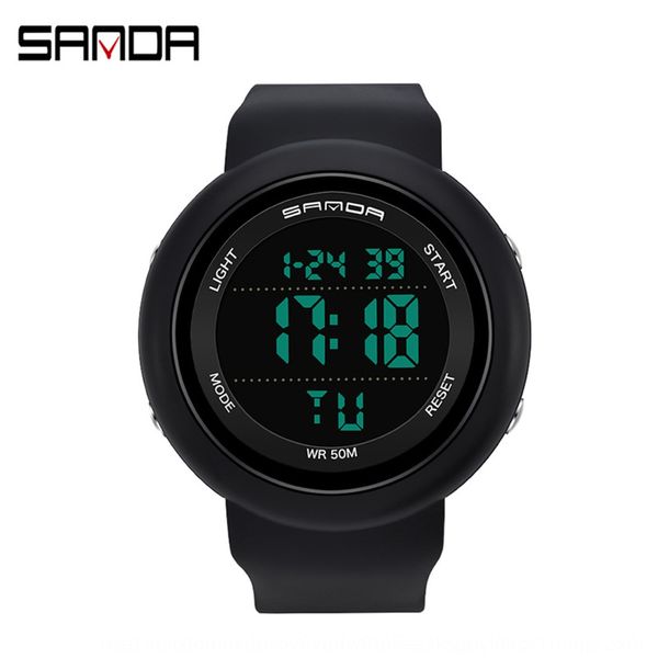 

style sanda single display electronic men's and women's sports multifunctional shockproof waterproof electronic watch student watc, Blue