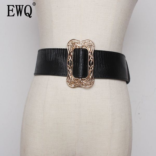 

ewq] 2020 spring autumn new pattern pu leather snake solid colors accessorize the coat sweater with skirt belt 19c-a103-10-0, Black;brown