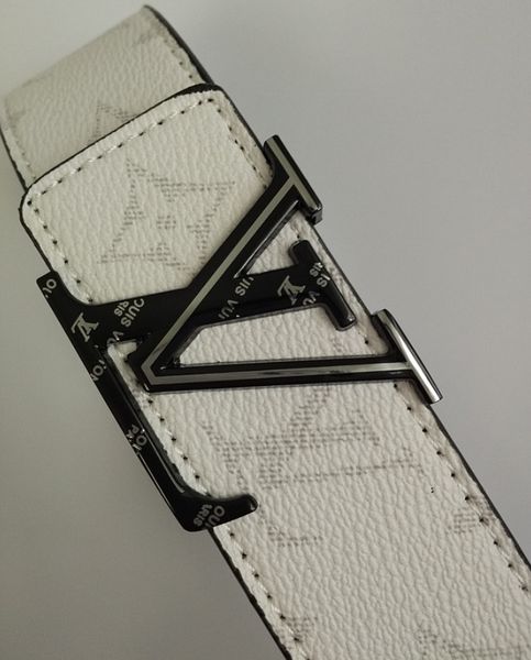 

leather belt men's leather fashion smooth buckle social spirit guy trousers belt korean style hipster mens fashion belt ing, Black