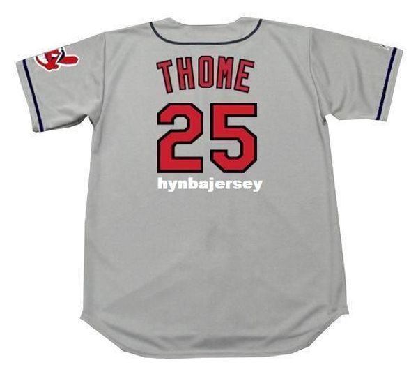 

custom jim thome cleveland stitched 1997 majestic vintage away baseball jersey retro mens jerseys running, Gray