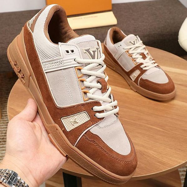 

2020 new mens shoes fashion leather zapatos de hombre flats classic luxury sports footwears breathable casual shoes trainer sneaker luxury, Black