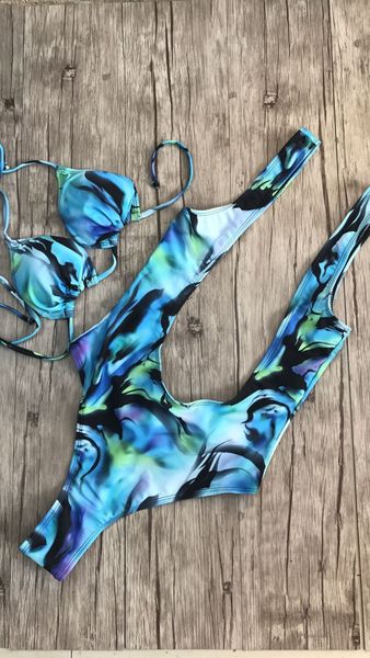 

pwfmx 2019 swimsuit printed women's slip back belly cover neck 2019 bikini bikini swimsuit printed women's slip back belly cover n, White;black