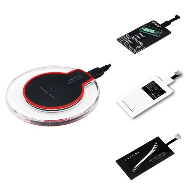 

qi wireless charging kit transmitter charger adapter receptor receiver pad coil type-c micro usb kit for phone samsung xiaomi