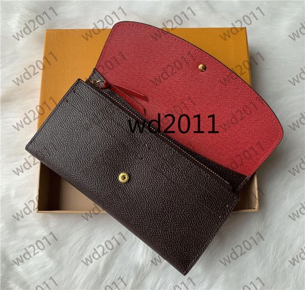

9 colors fashion single zipper pocket men women leather wallet lady ladies long purse with orange box card