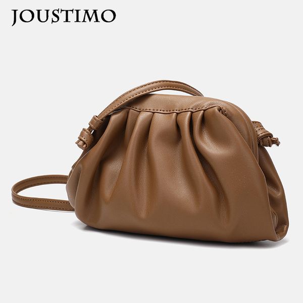 

new retro crossbody bag large clutch bags for women pu leather solid color dumpling handbag ladies casual shoulder messenger bag