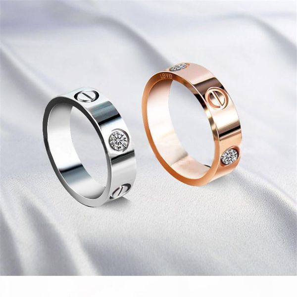 

2017 new fashion brand 316l stainless steel screw love finger ring multicolors plating no stone style lovers jewelry, Golden;silver