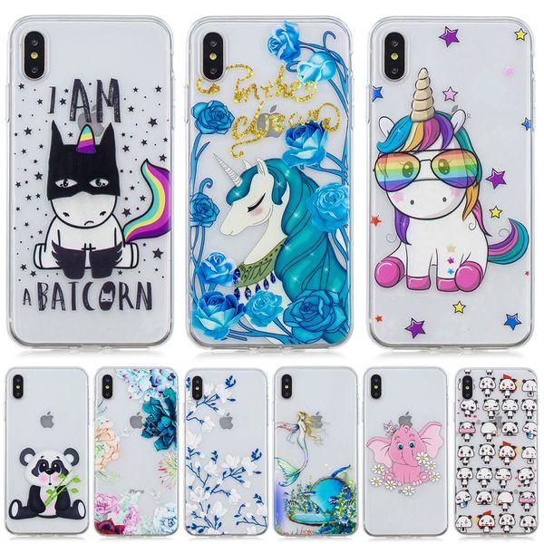 

cute unicorn pattern ultra thin soft tpu shell mobile phone case for iphone 5 5s se 6 6s 7 8 plus x xr xs max iphone 11 pro max
