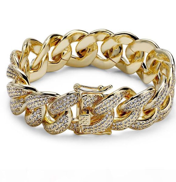 

g designer bracelet hip hop jewelry men iced out bracelet bling diamond tennis bracelets luxury bangle love charm cuban link chain acce, Black