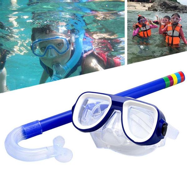 

children swimming goggles snorkeling diving + breathing tube 4 colors swimming water sports glasses diving eyewear for boy&girl