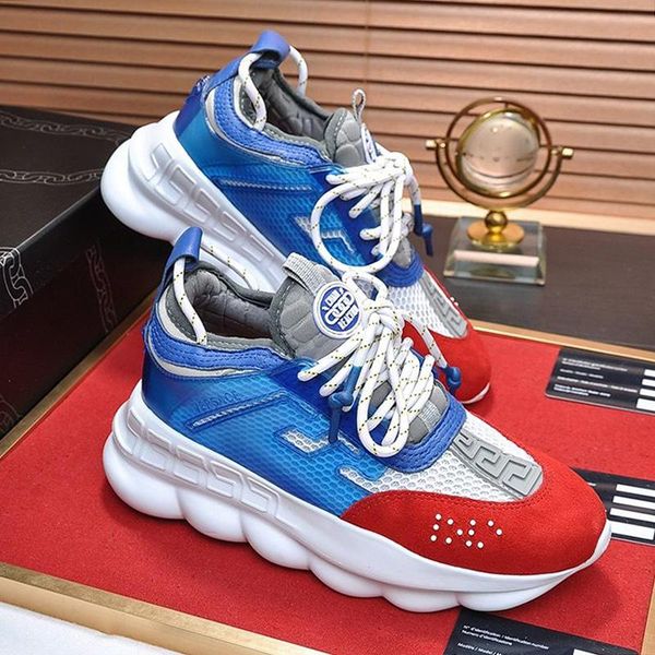 

new arrival mens shoes fashion classic designer sneakers lace -up low sports men shoes chain reaction sneakers drop ship, Black