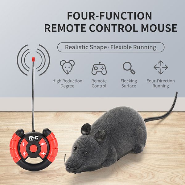 

rc mouse электронная серый rat пульт дистанционного управления мышь животные беспроводные мыши игрушка для кота детские игрушки смешные pet