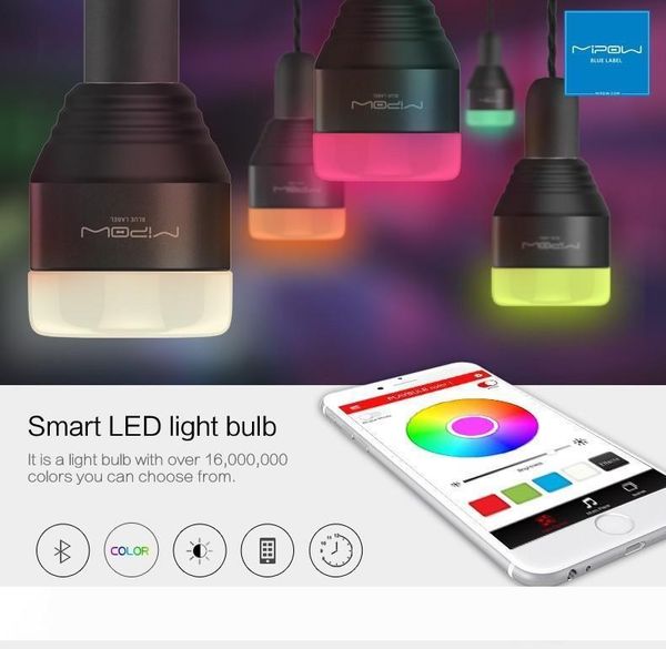 

new mipow bluetooth smart led light bulbs app smartphone group controlled dimmable color changing decorative party lights