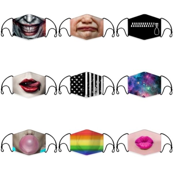 

new creativity camouflage hair band mask set button lan dustproof anti-fog breathable antiperspirant fashion masks for women dhb422#485