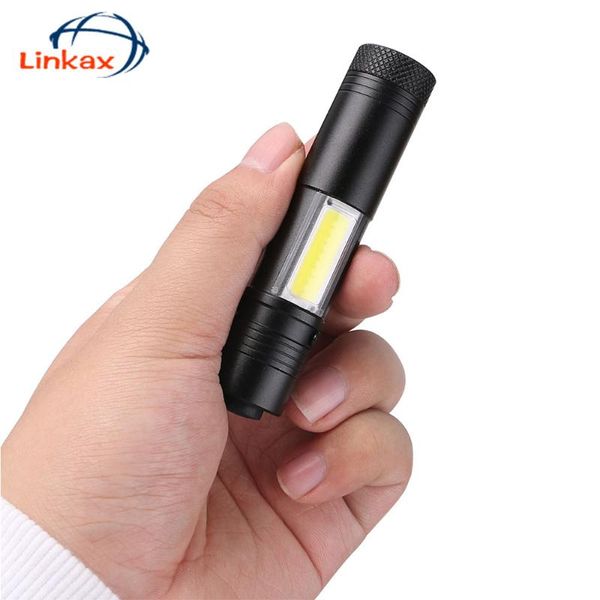 

flashlights torches mini portable aluminum led xpe cob work light multifunction lanterna clip torch penlight